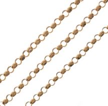 Yellow metal (9K) belcher link chain