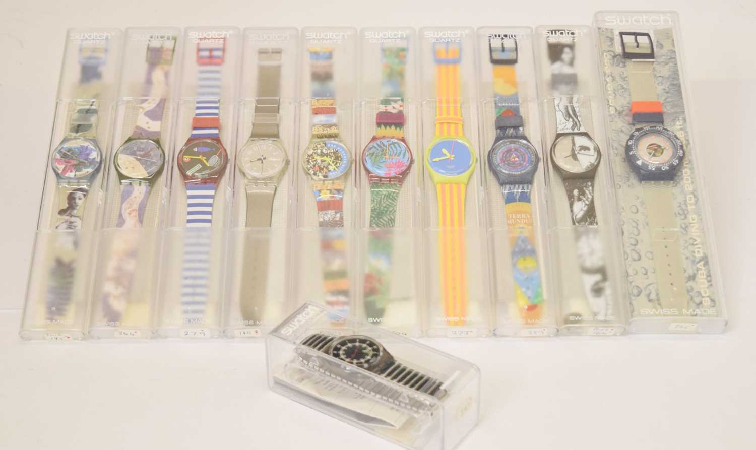 Swatch - Group of eleven quartz wristwatches