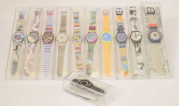 Swatch - Group of eleven quartz wristwatches