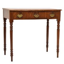 Mahogany three drawer side table