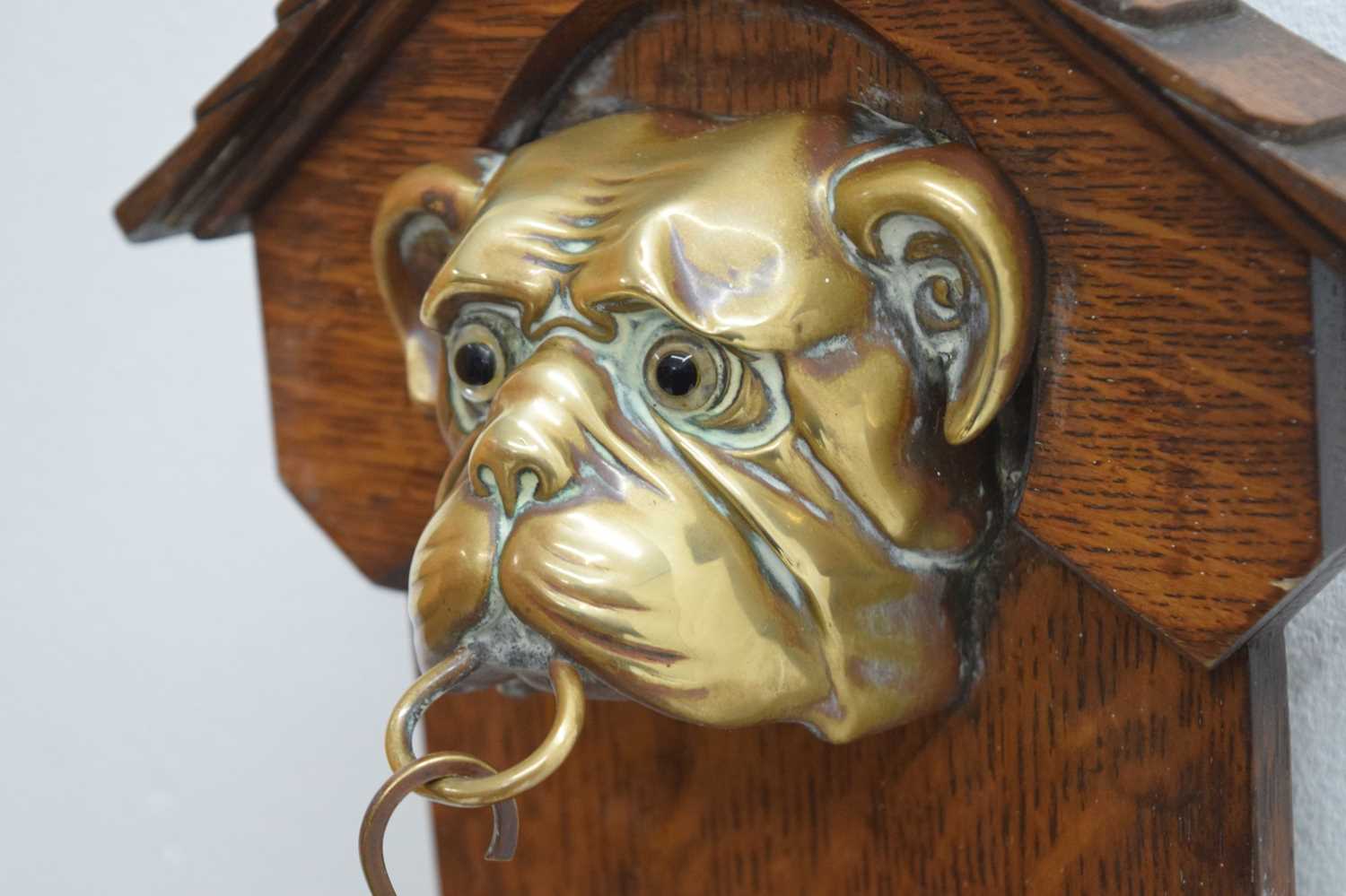 Victorian brass bulldog dinner gong - Image 3 of 5