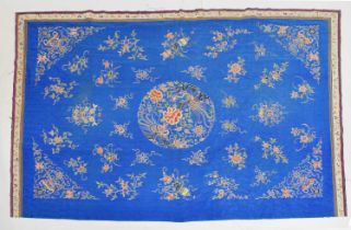 19th century Chinese silk wall hanging