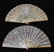 Two late 19th or early 20th century fans