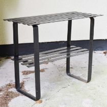 Wrought iron two-tier pot stand