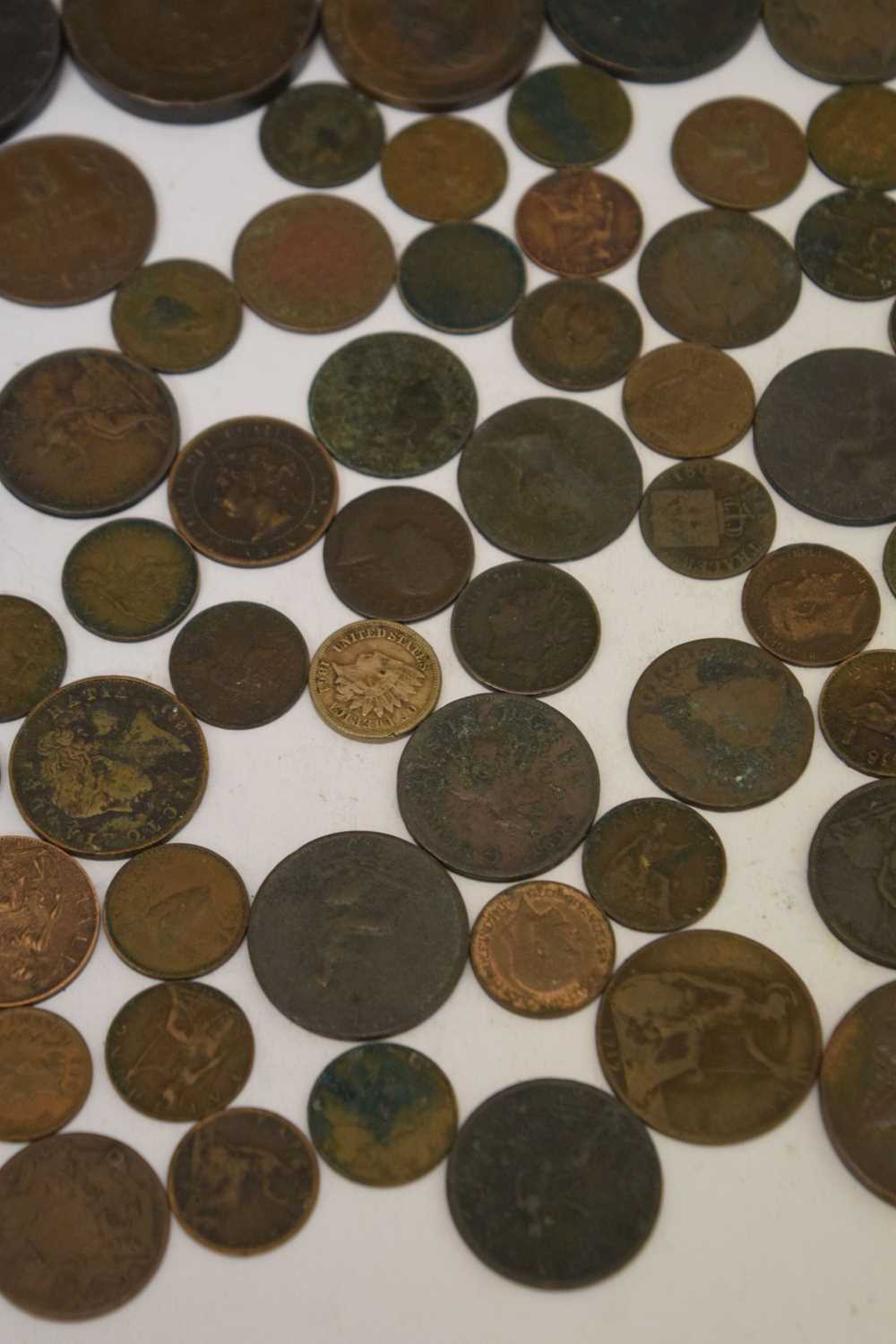 Quantity of copper coinage to include George III 'Cartwheel' pennies and twopennies, etc - Image 4 of 6