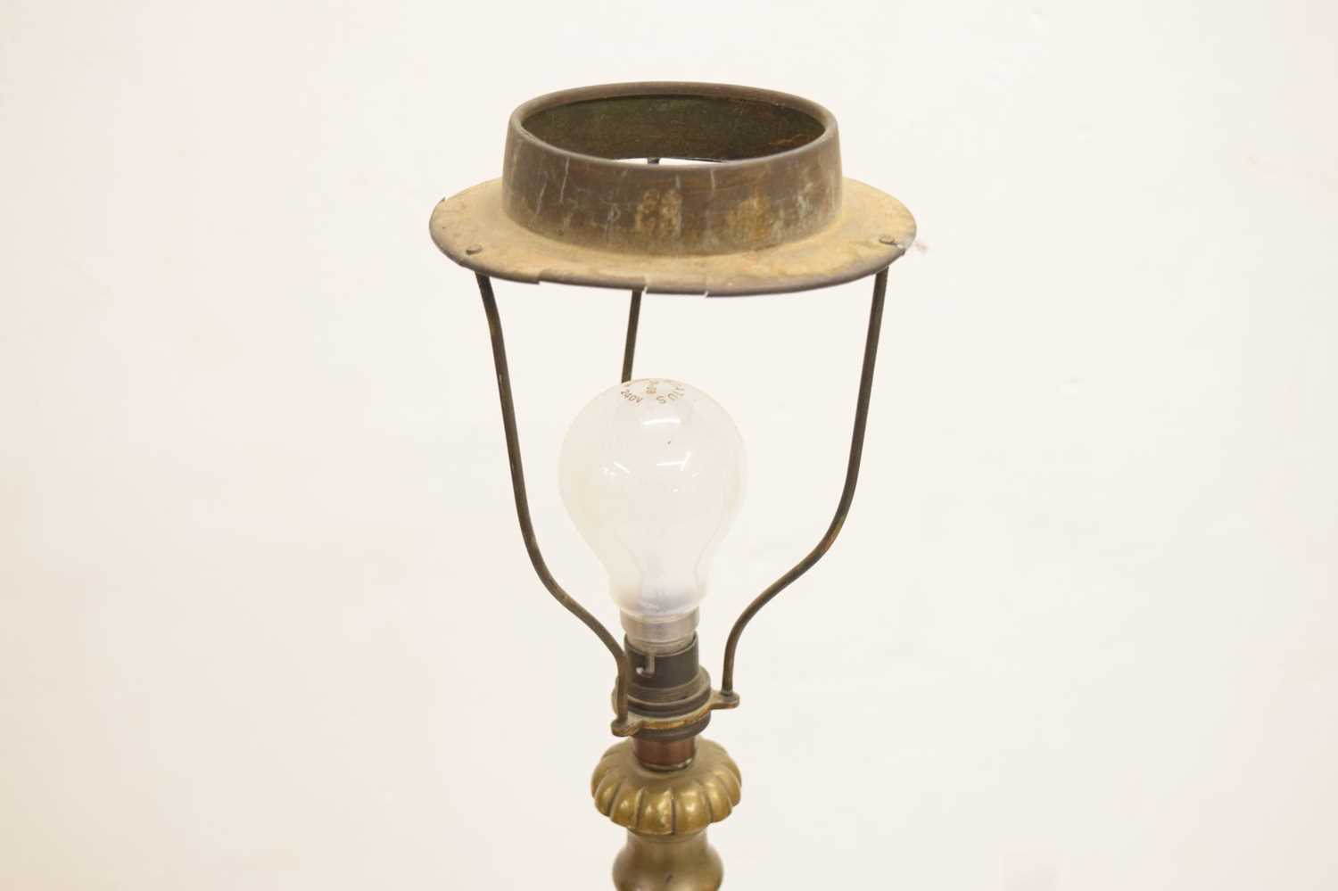 Early 20th century brass standard lamp - Image 5 of 5