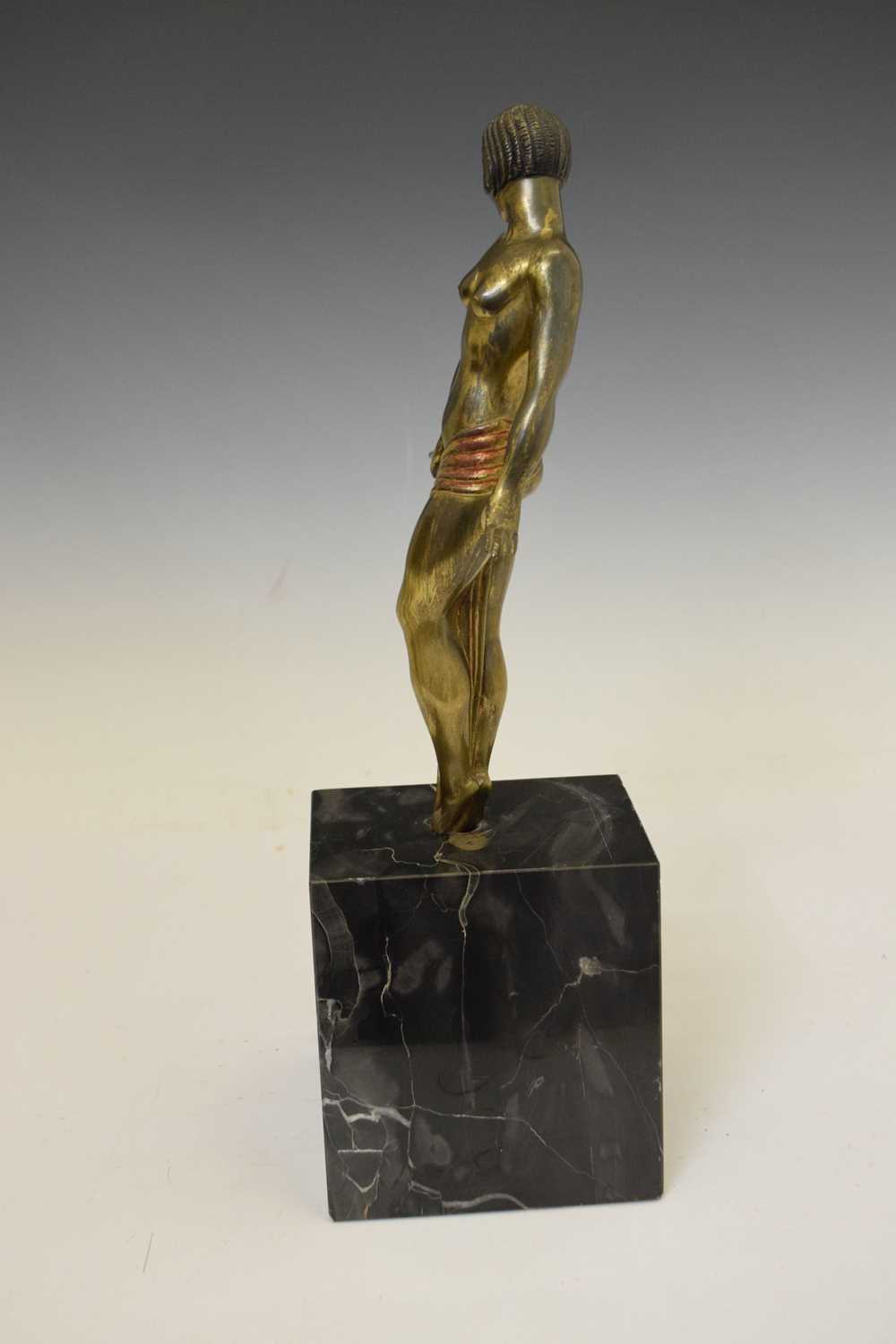 Reproduction bronzed figure of an Art Deco-style dancer - Image 8 of 9