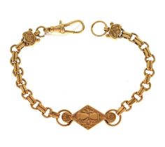 9ct gold belcher link bracelet