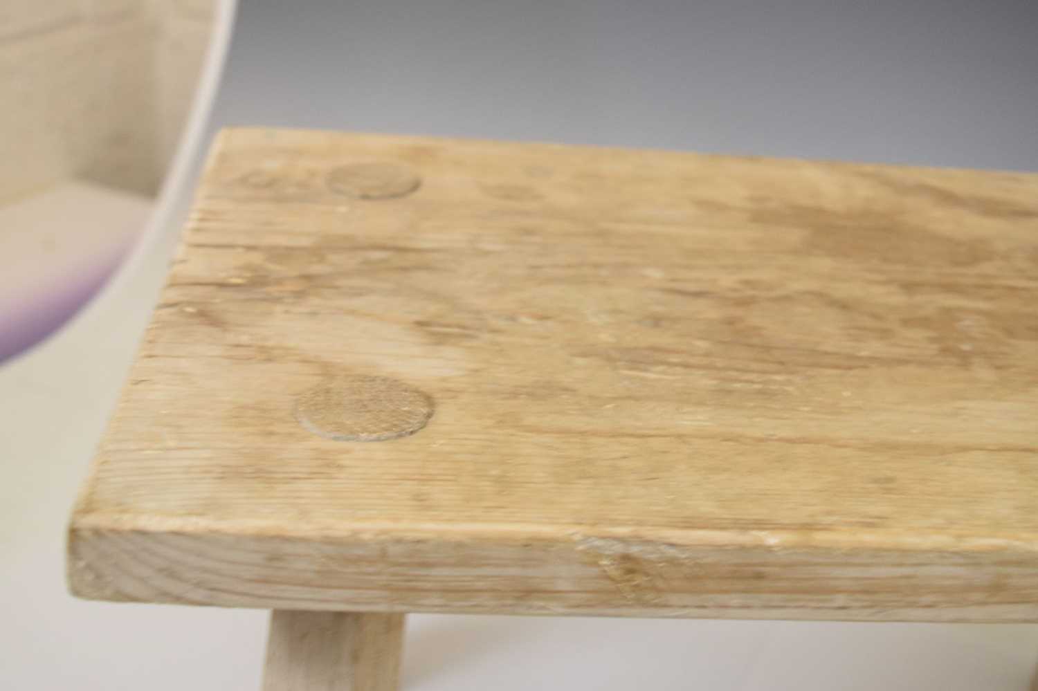 Rustic four-legged pine stool - Image 3 of 6
