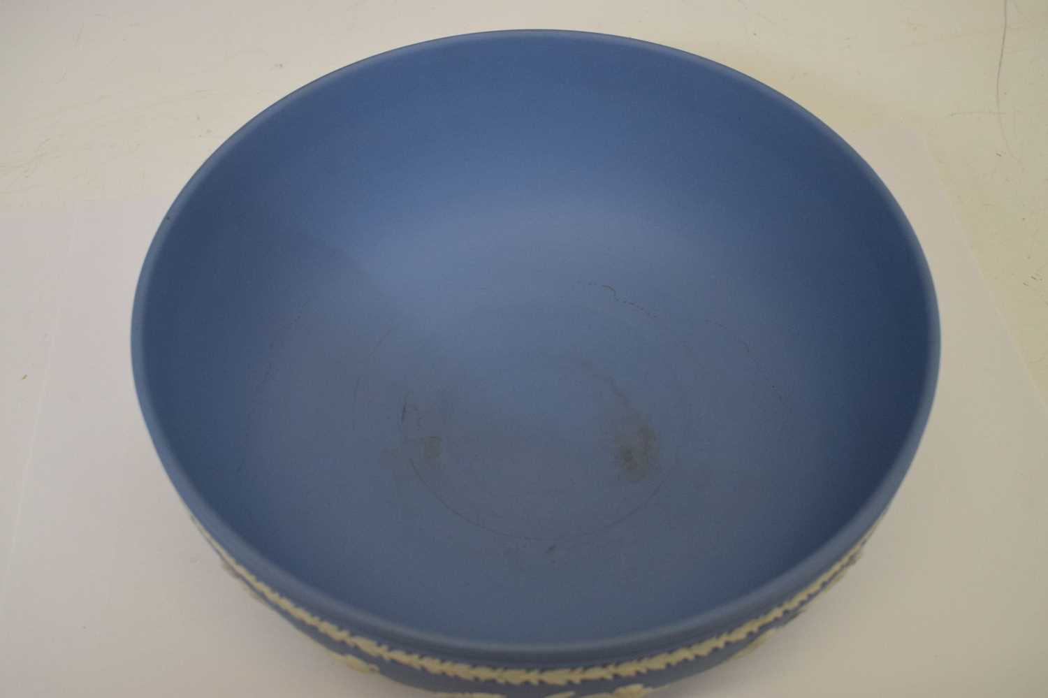 Late 20th century Wedgwood blue jasperware ‘Dancing Hours’ bowl - Image 6 of 11