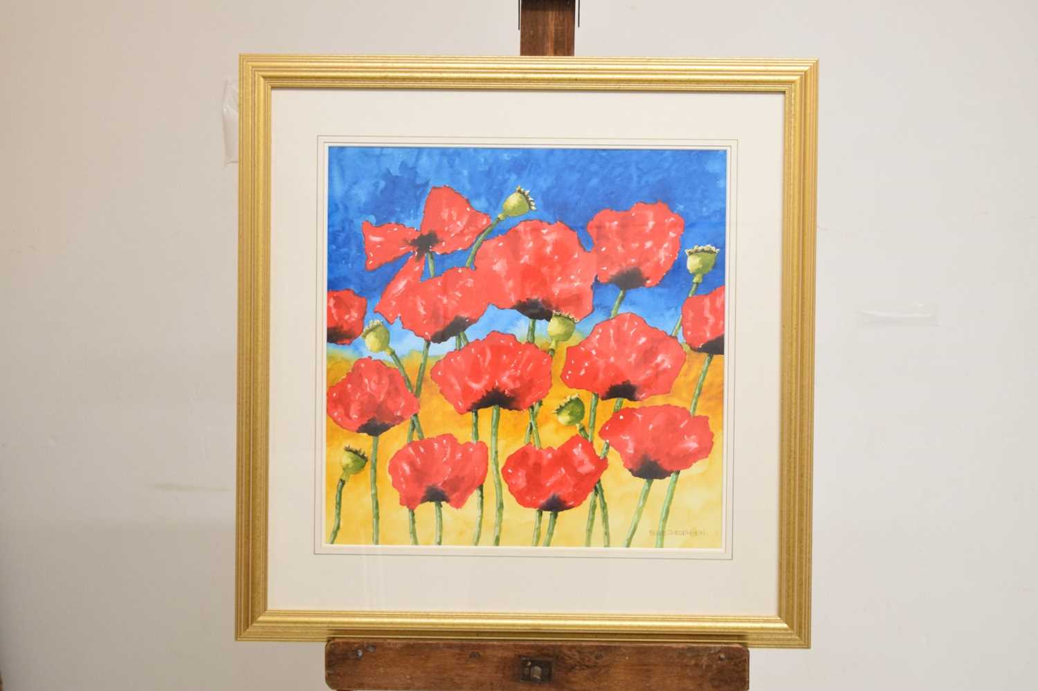 Peter Jorgensen - Watercolour - Poppies - Image 6 of 8