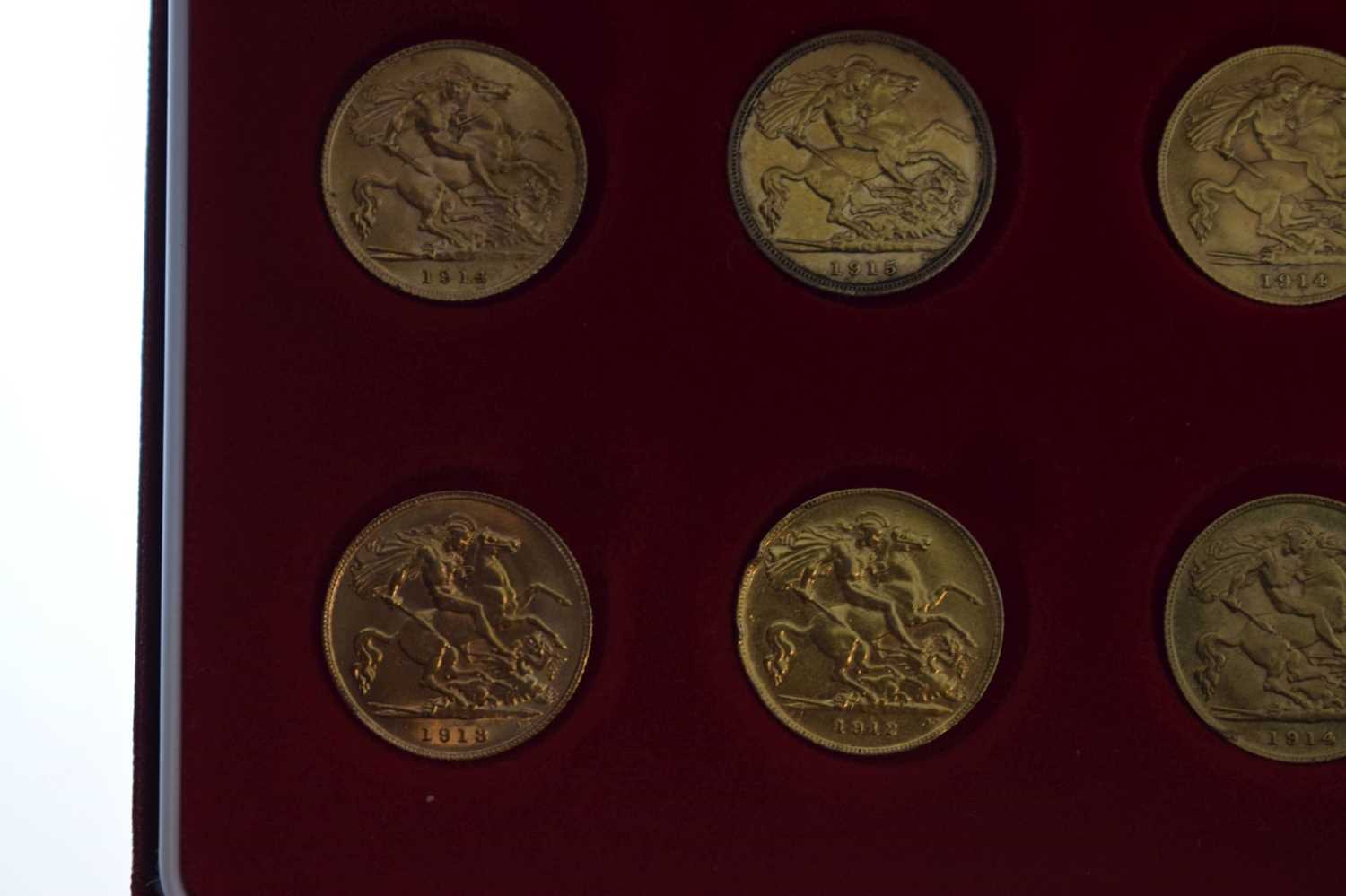 Ten George V gold half sovereigns - Image 2 of 7