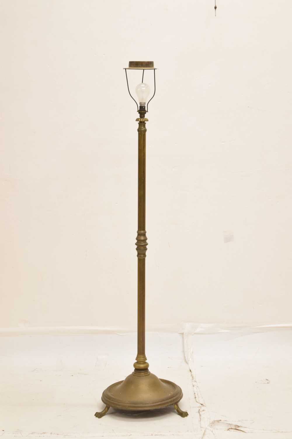 Early 20th century brass standard lamp - Image 3 of 5