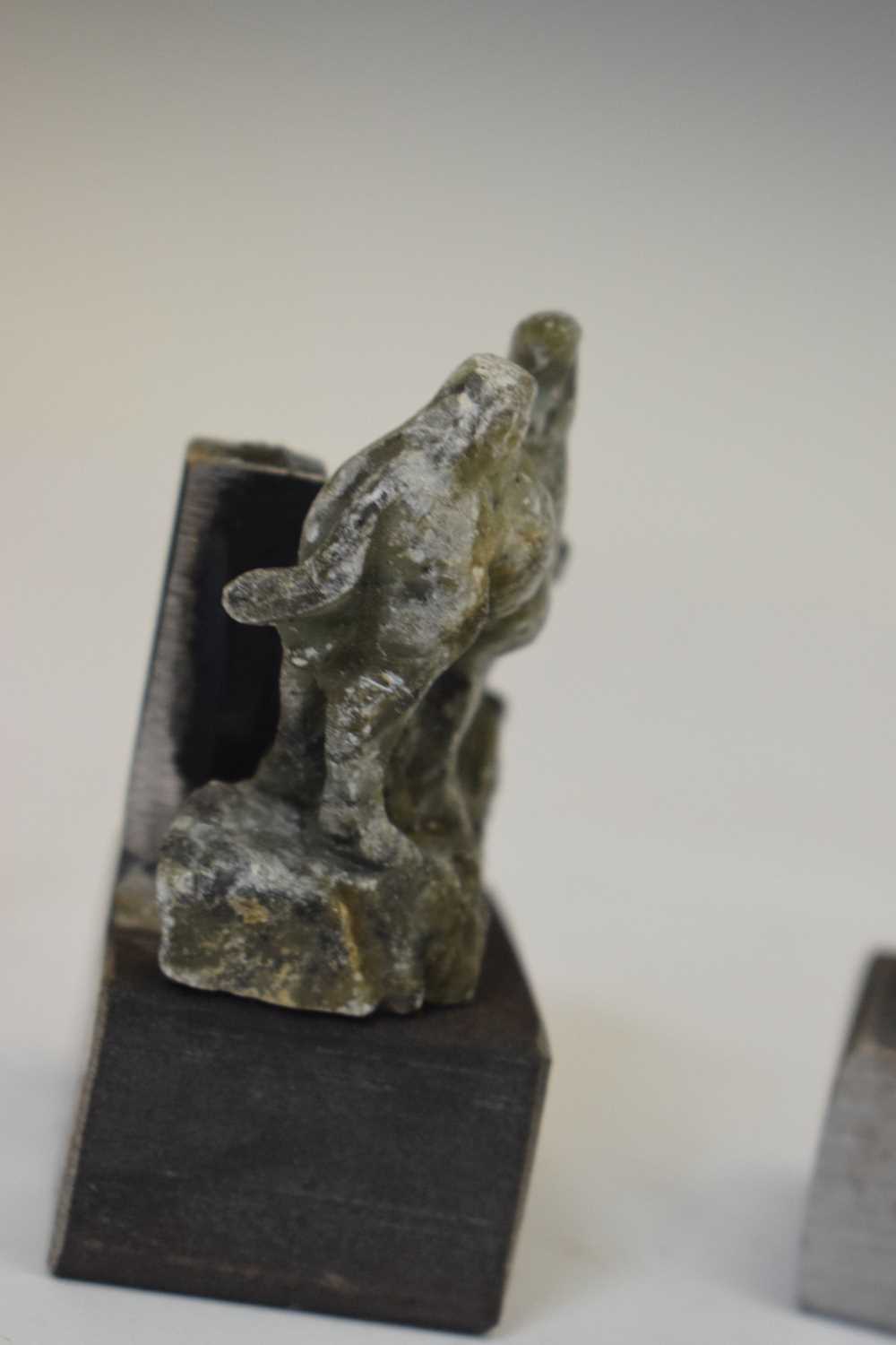 Three carved soapstone figures - Image 6 of 12