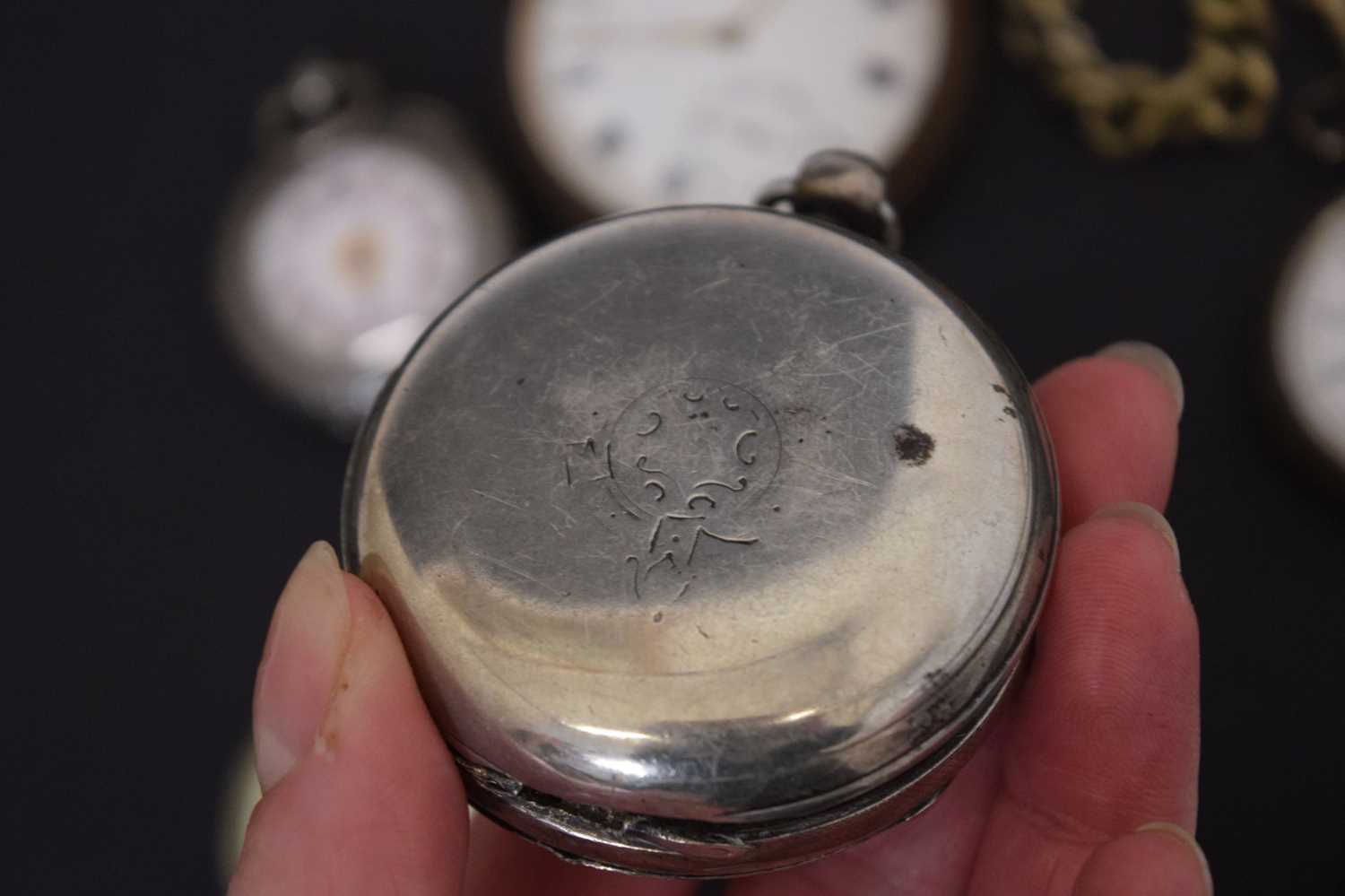 Victorian silver cased open-face pocket watch and assorted fob watches - Image 10 of 12