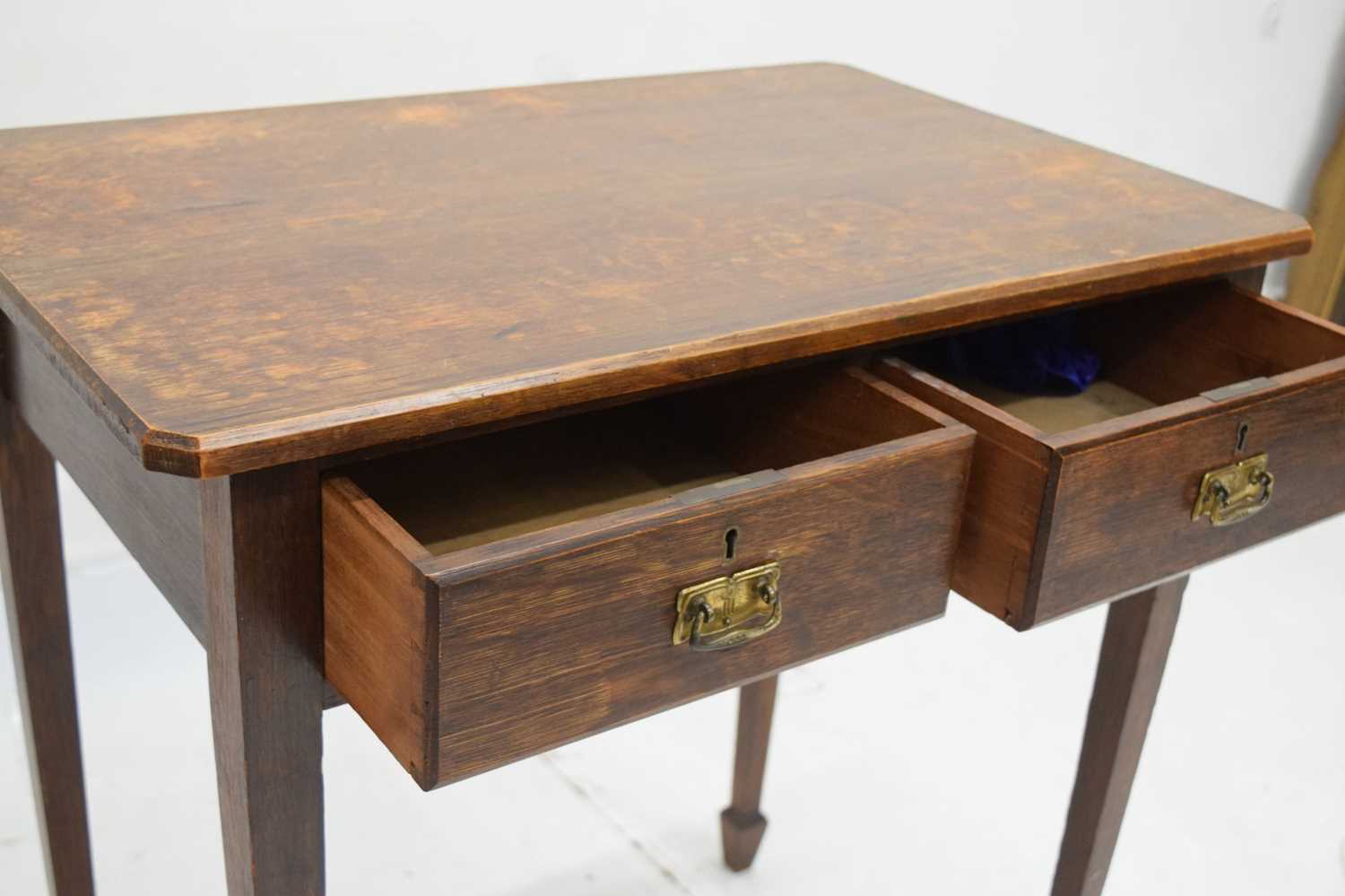 Early 19th century mahogany two-drawer side table - Image 4 of 7