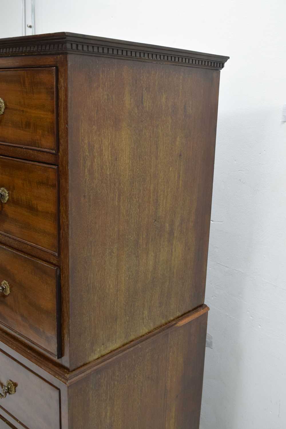 Early 20th century mahogany chest-on-chest or tallboy - Image 10 of 13