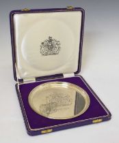 Elizabeth II limited edition silver salver or card tray