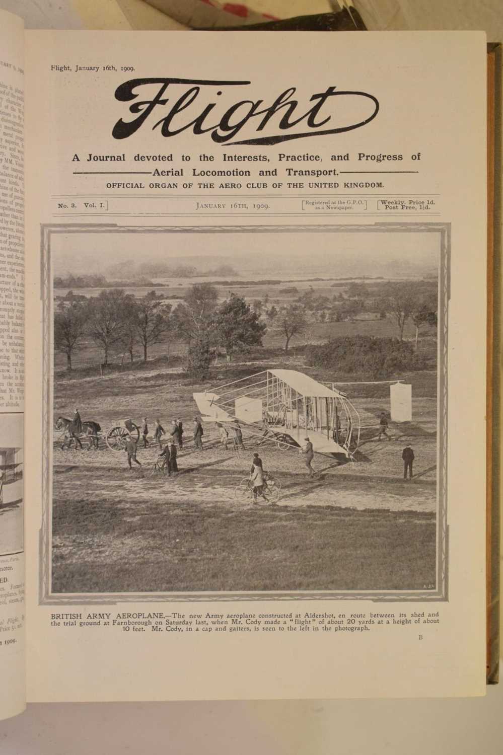 'Flight, First Aero Weekly in the World, A Journal of Aerial Locomotion and Transport', Volumes I-VI - Image 7 of 9