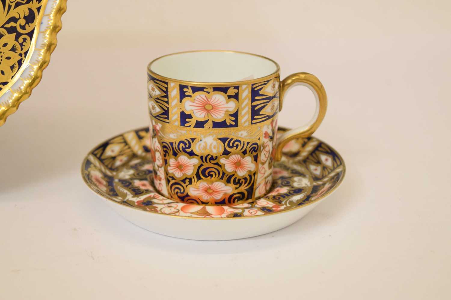 Royal Crown Derby coffee can and saucer, Copeland Spode plate - Image 3 of 9