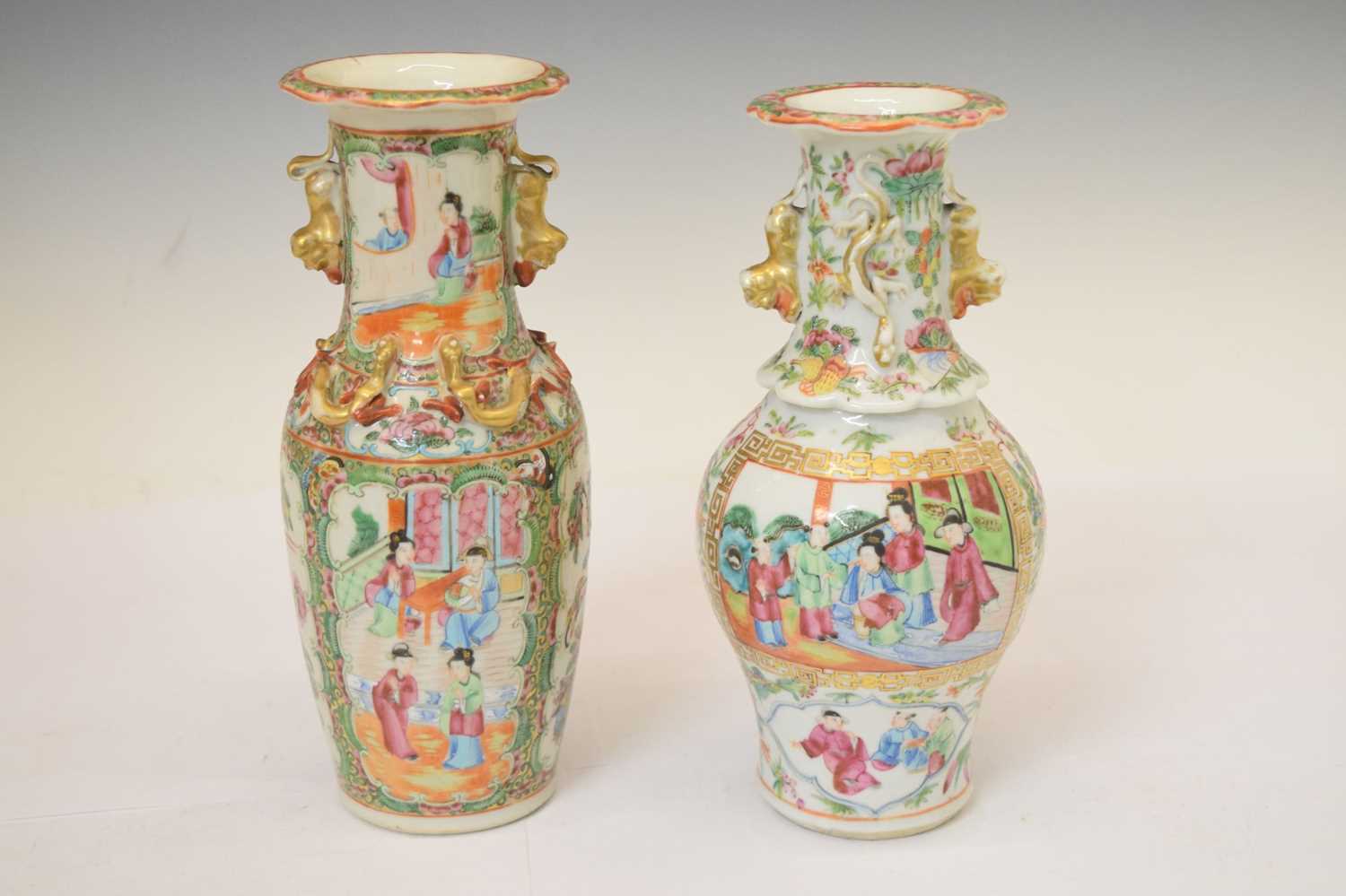 Two Chinese Famille Rose porcelain vases - Image 6 of 11