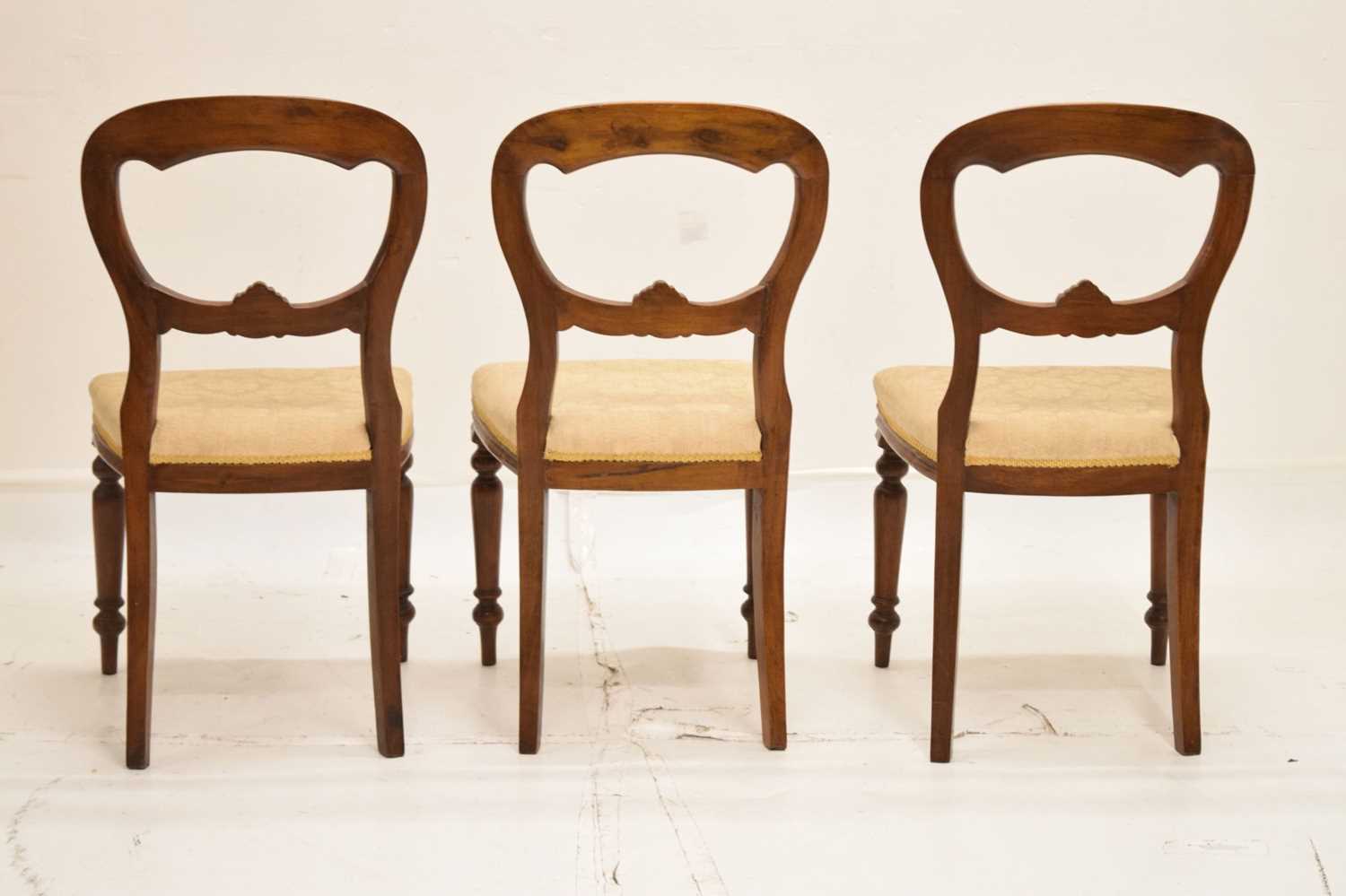 Six Victorian balloon back dining chairs - Image 11 of 14