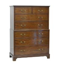 Early 20th century mahogany chest-on-chest or tallboy