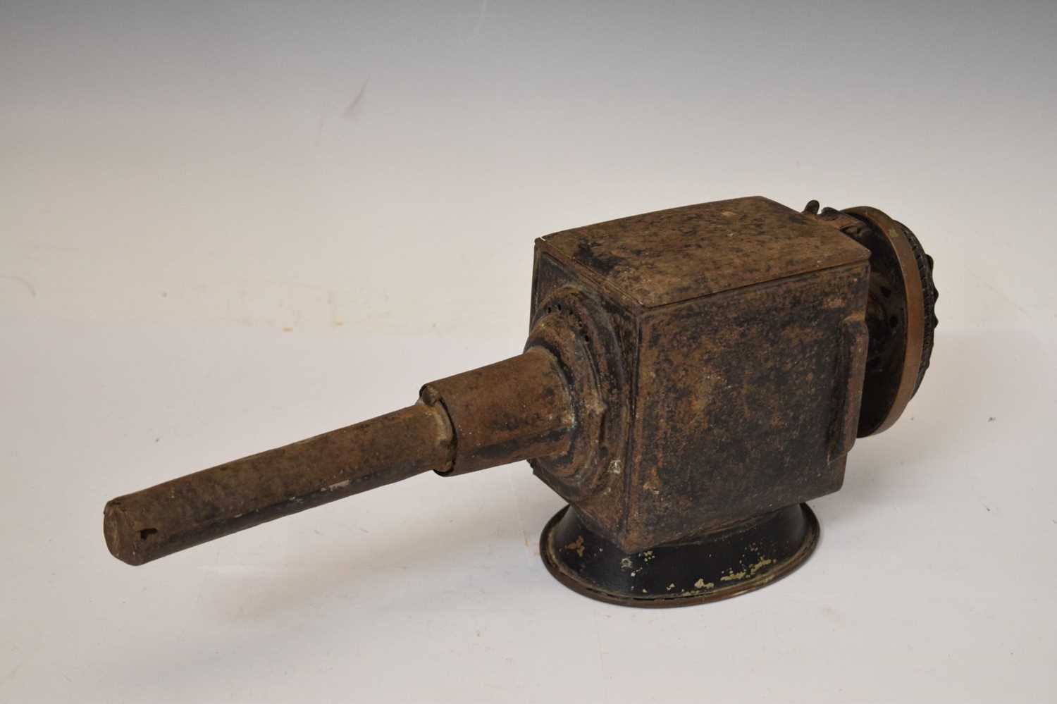 Four lamps including G.P.O type 3 miner's lamp (Gateshead-on-Tyne) - Image 10 of 12