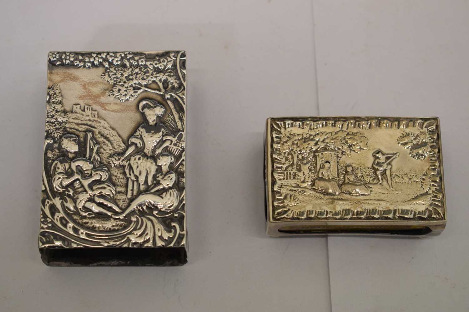 Collection of silver items to include matchbox sleeves, pot lids, dishes, etc - Image 7 of 18