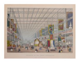 Mid 19th century hand-coloured engraving - 'Interior of the Great Exhibition‘