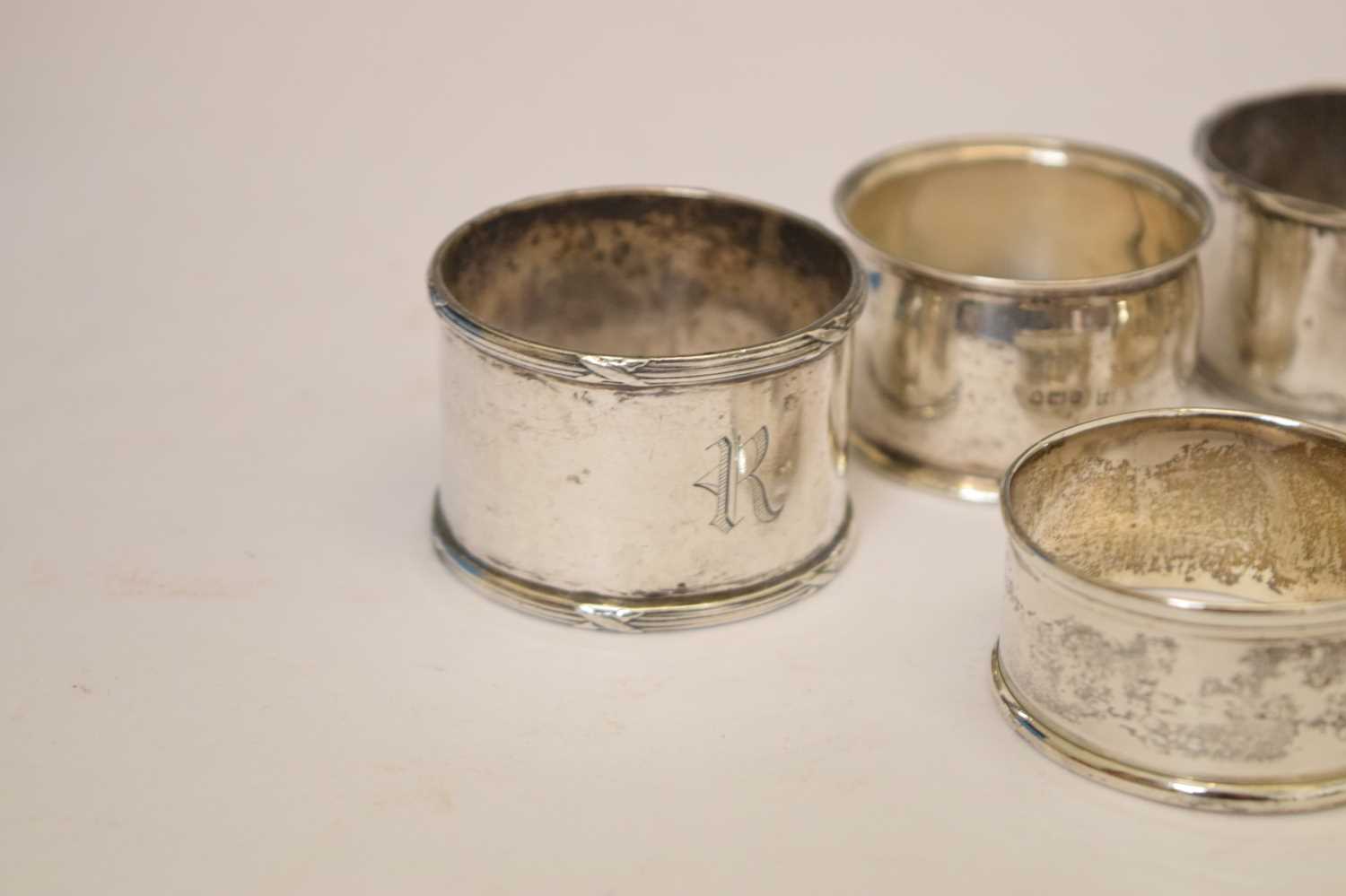 Ten late 19th/early 20th century silver napkin rings - Image 8 of 9