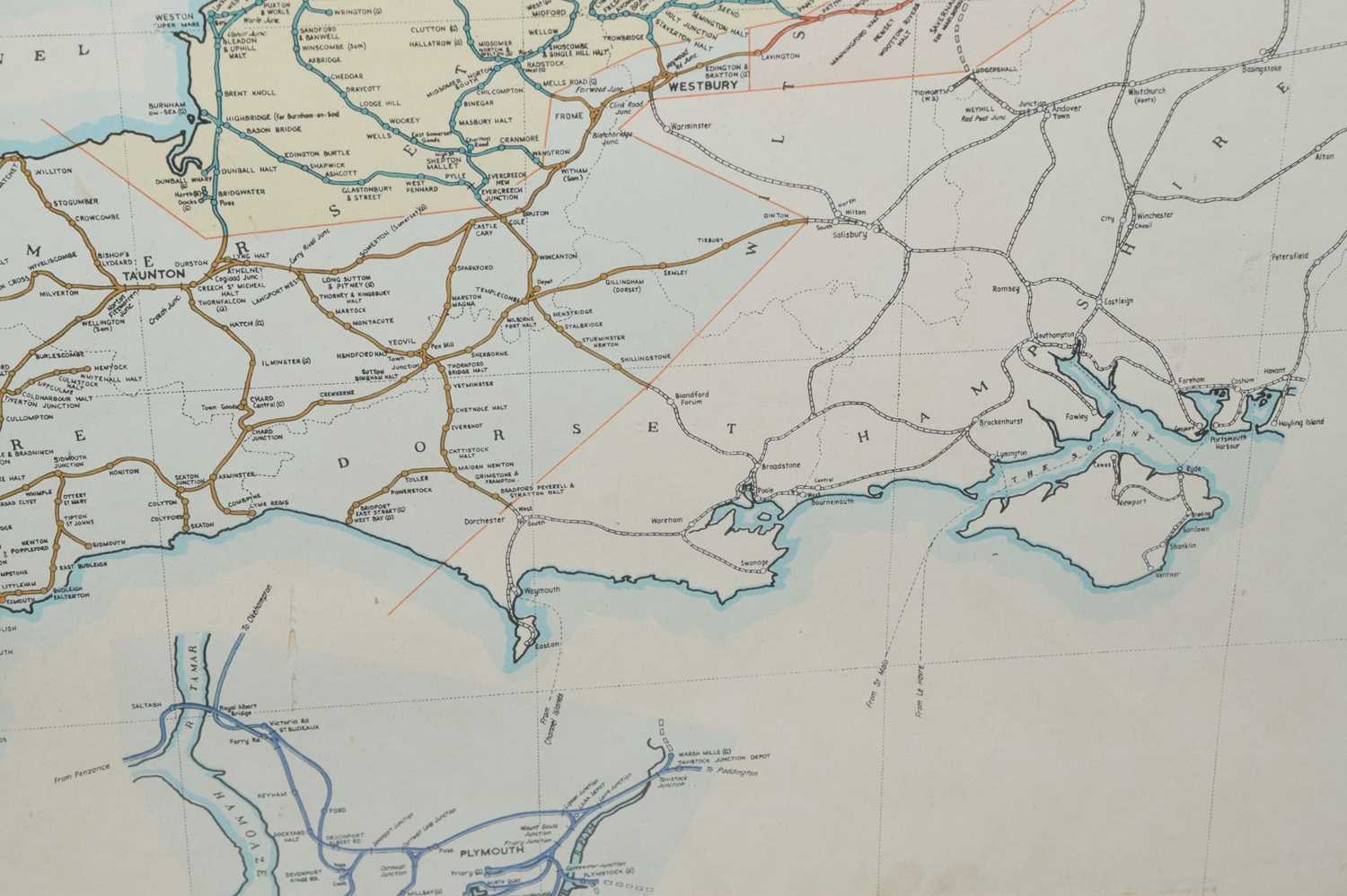 British Railways Western Region map, revised 1963 - Image 6 of 11