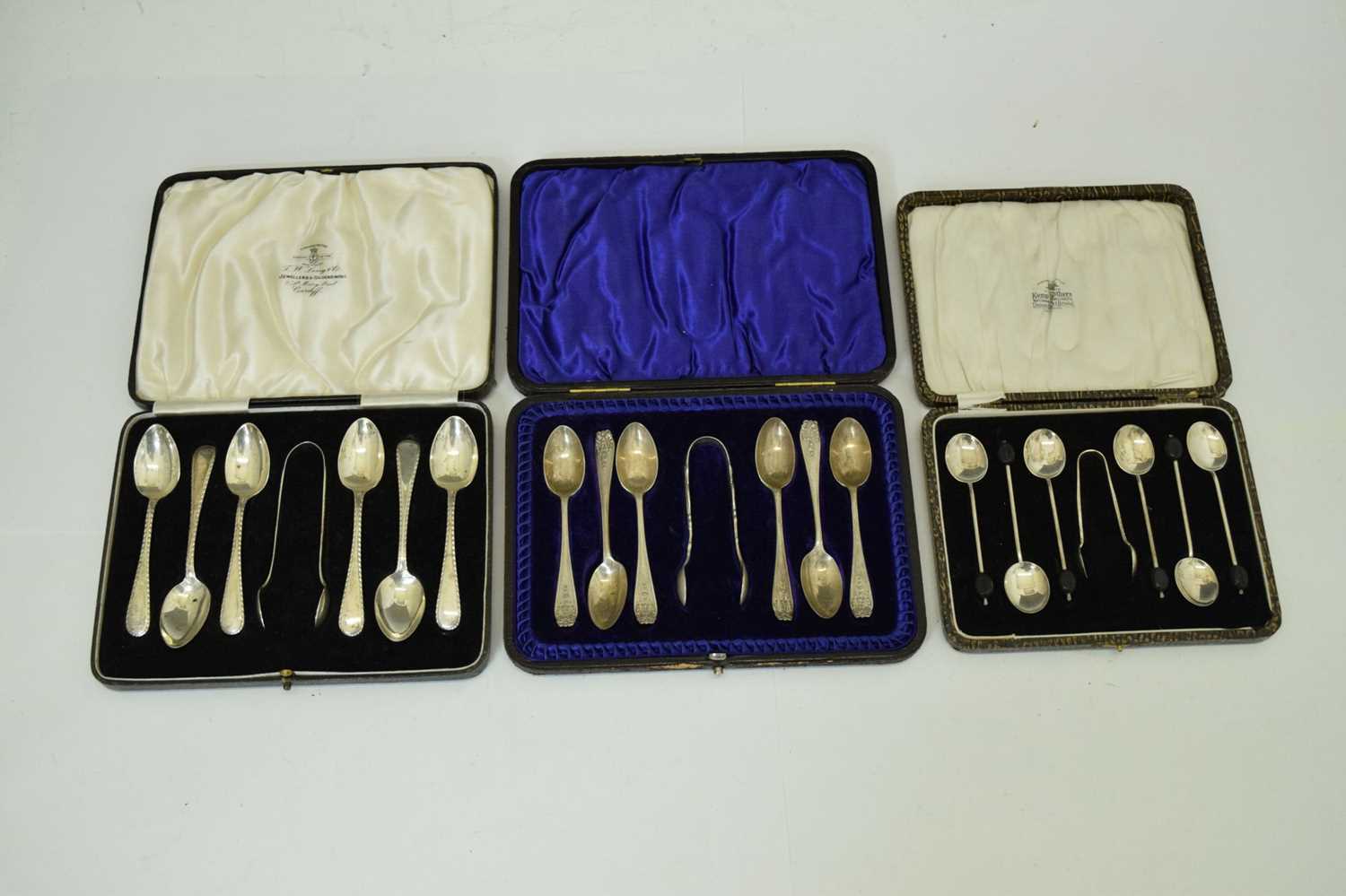 Three cased silver teaspoon sets - Image 2 of 14