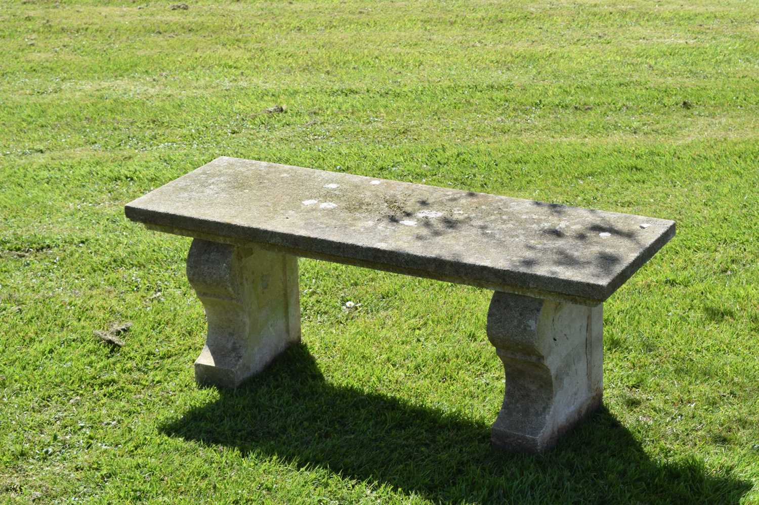 Composition stone garden seat