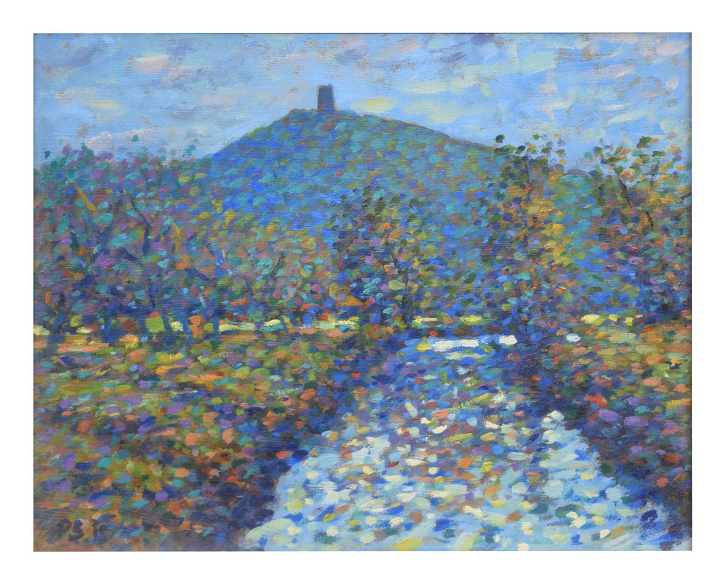 Paul Stephens - Oil on board - 'Glastonbury Tor & Levels'