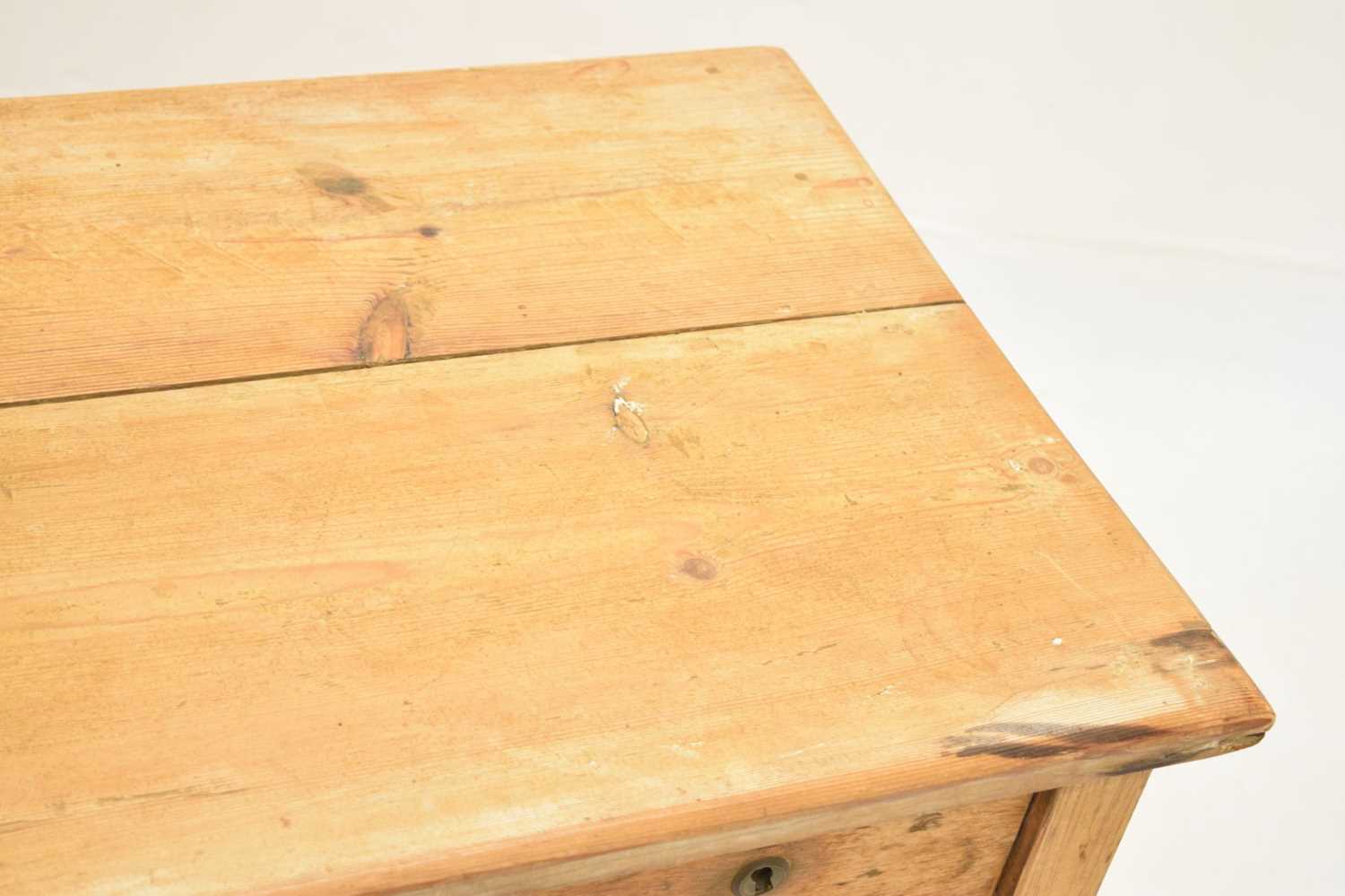 Victorian pine low chiffonier/desk - Image 4 of 11