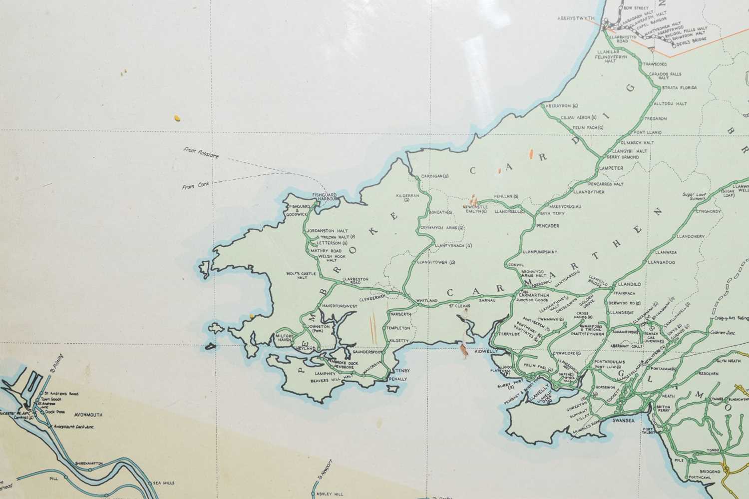 British Railways Western Region map, revised 1963 - Image 5 of 11