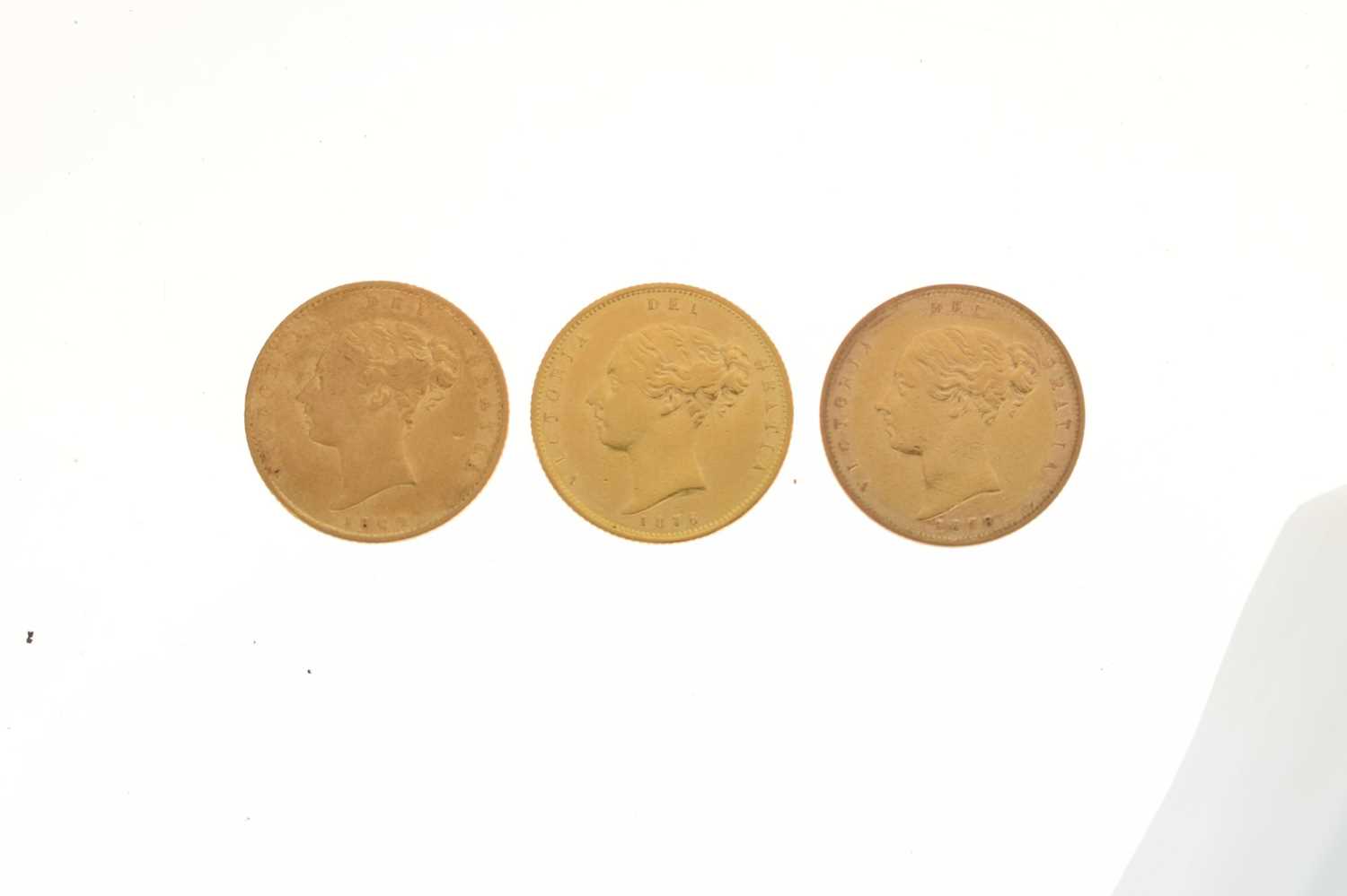 Three Victorian gold half sovereigns, 1864, 1876, 1878 - Image 4 of 4