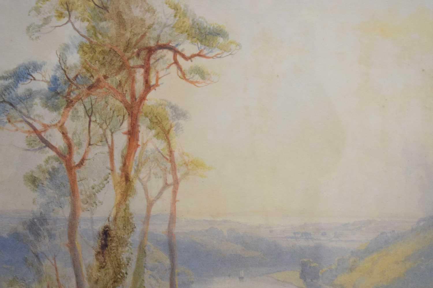 James Baker Pyne (1800-1870) - Watercolour - 'Westward evening view’ - Image 5 of 13