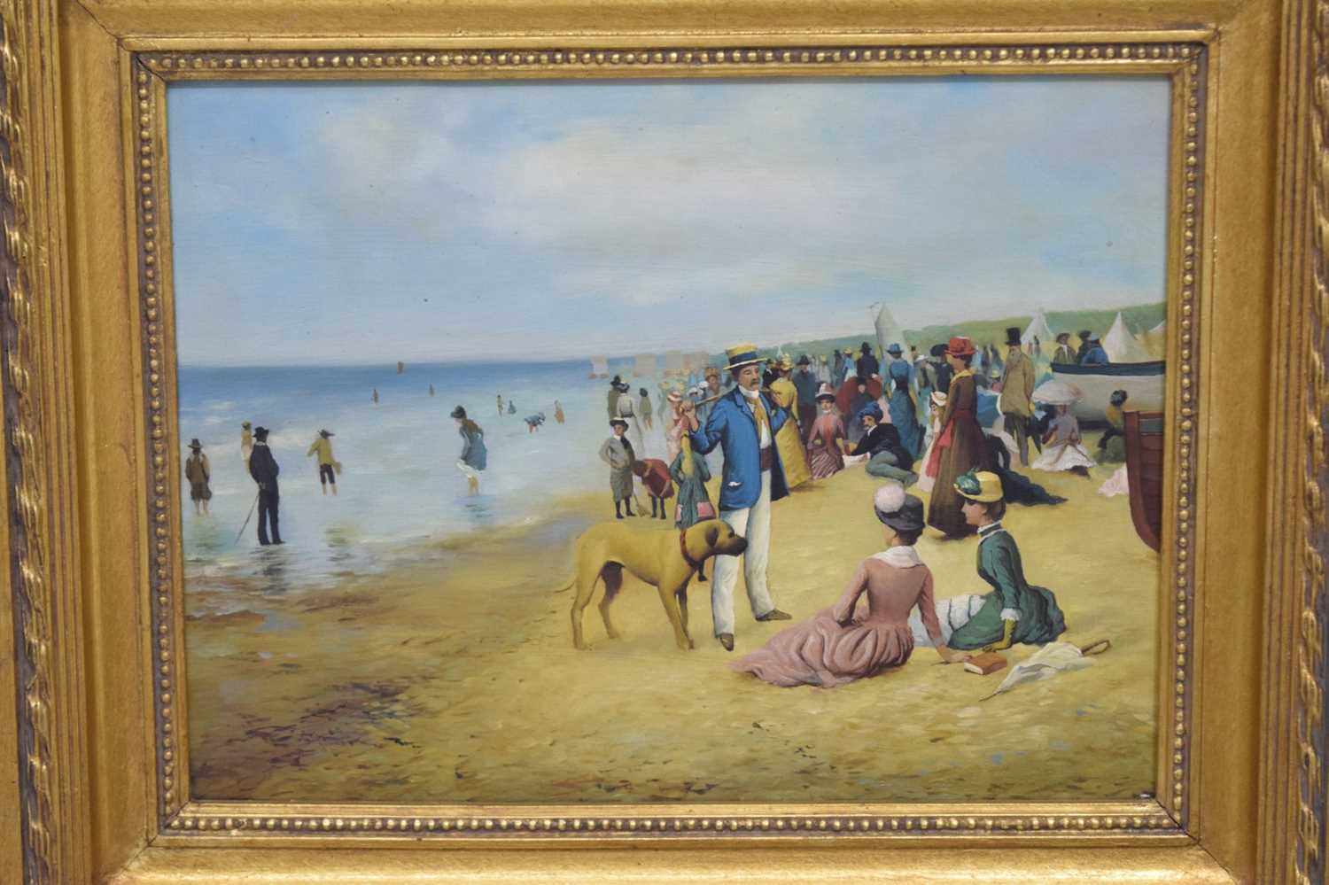 20th century Continental School - Oil on panel - Beach scene - Image 2 of 8