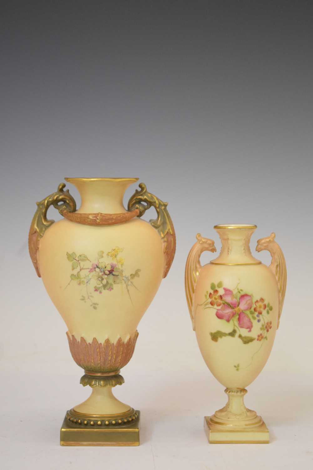 Selection of Royal Worcester blush ivory porcelain - Image 4 of 14