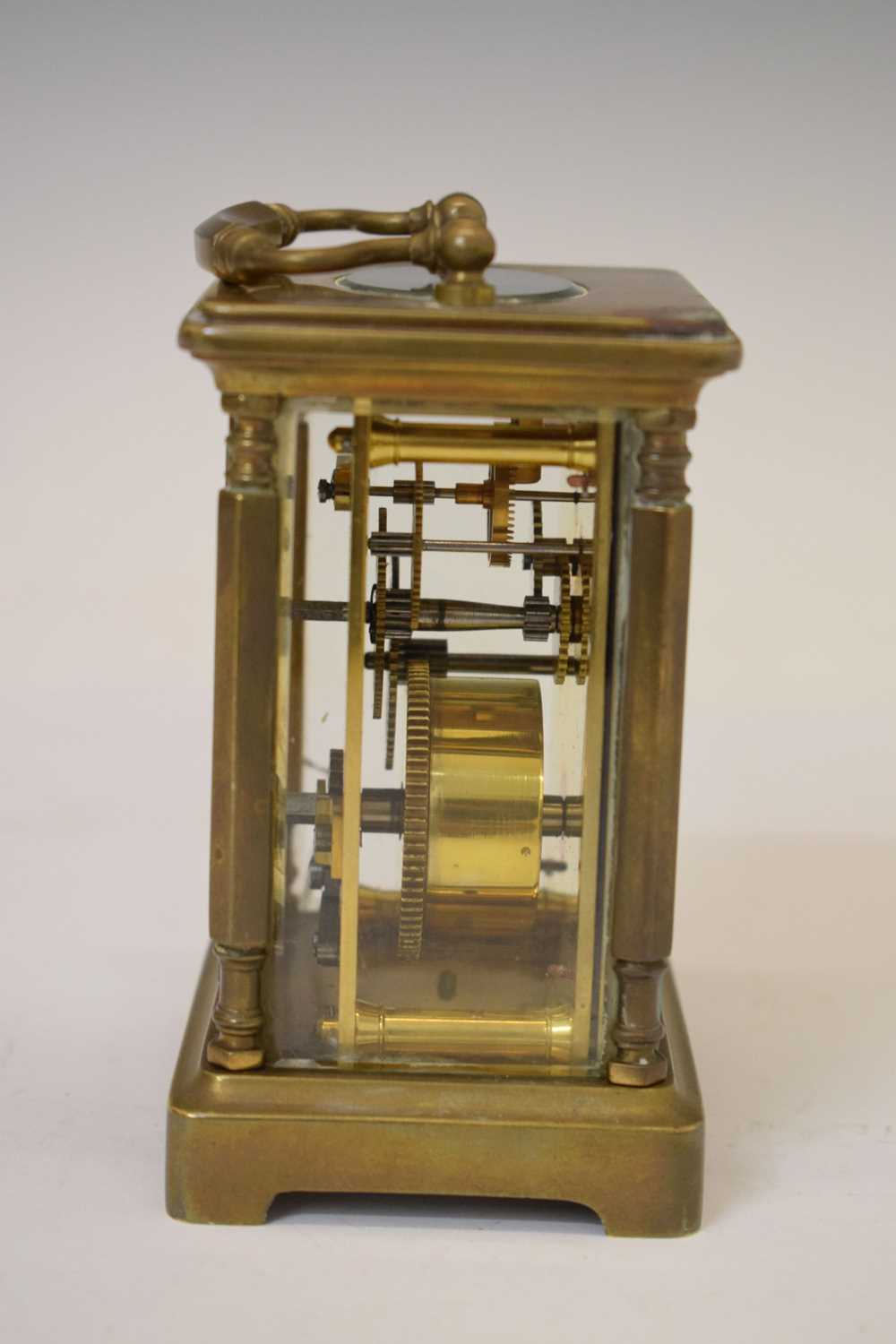 Morocco mounted desk clock and Mappin & Webb gilt metal carriage timepiece - Image 3 of 11