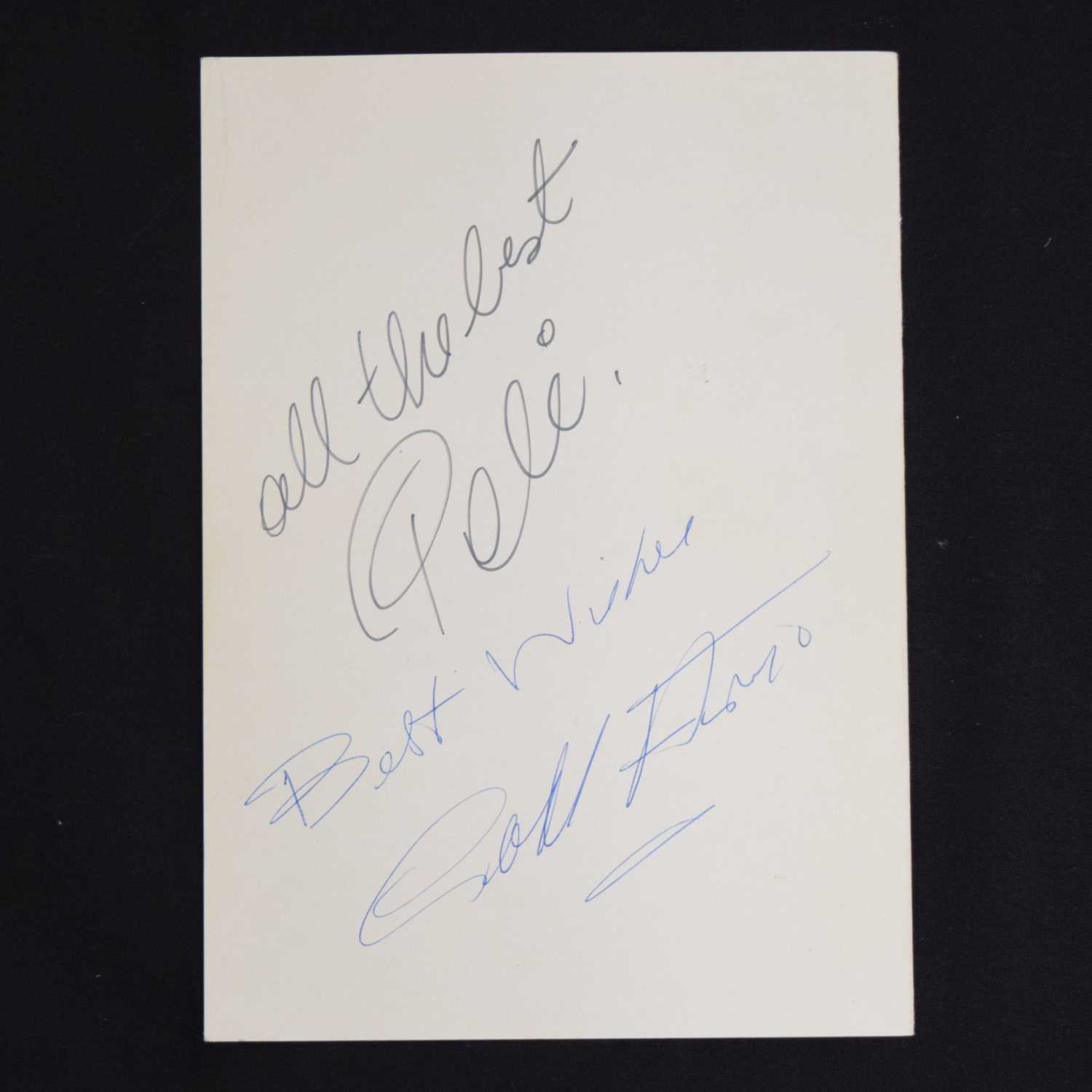 Autographs - Signed Pele and Geoff Hurst menu 1982