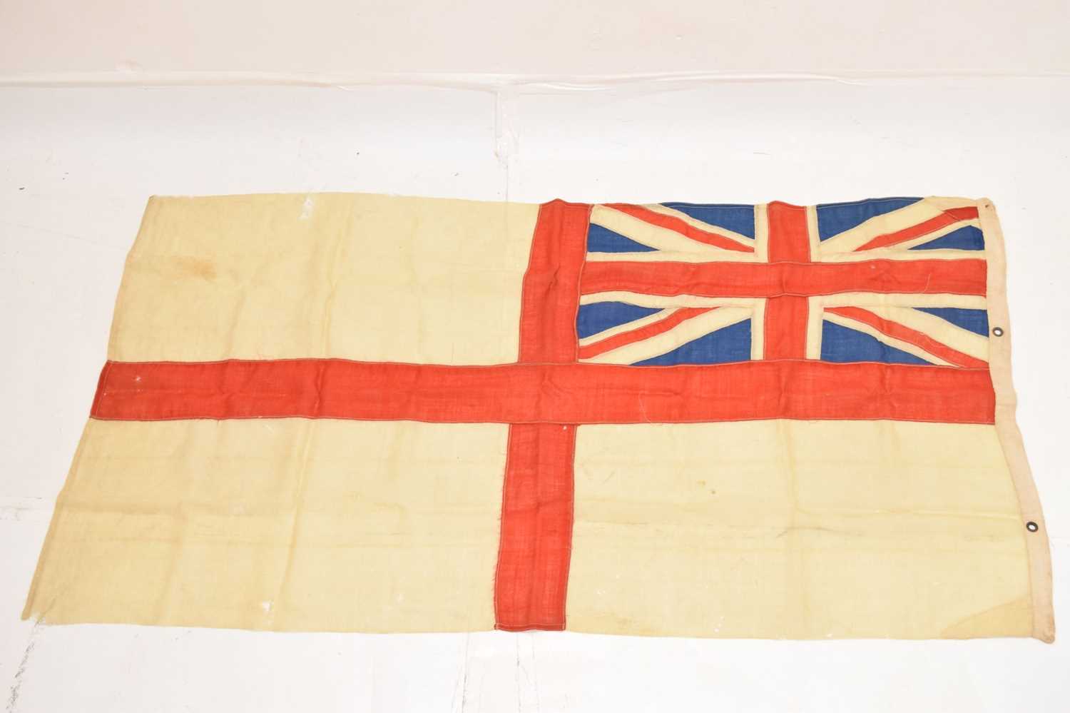 Second World War era cotton white Naval ensign - Image 6 of 10
