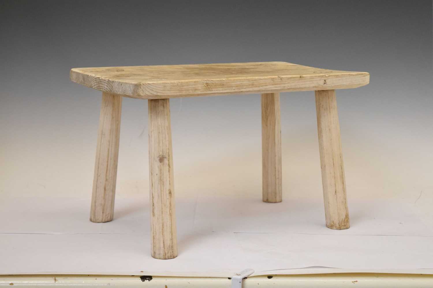 Rustic four-legged pine stool - Image 2 of 6