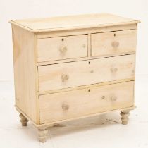 Pine chest of two short over two long drawers