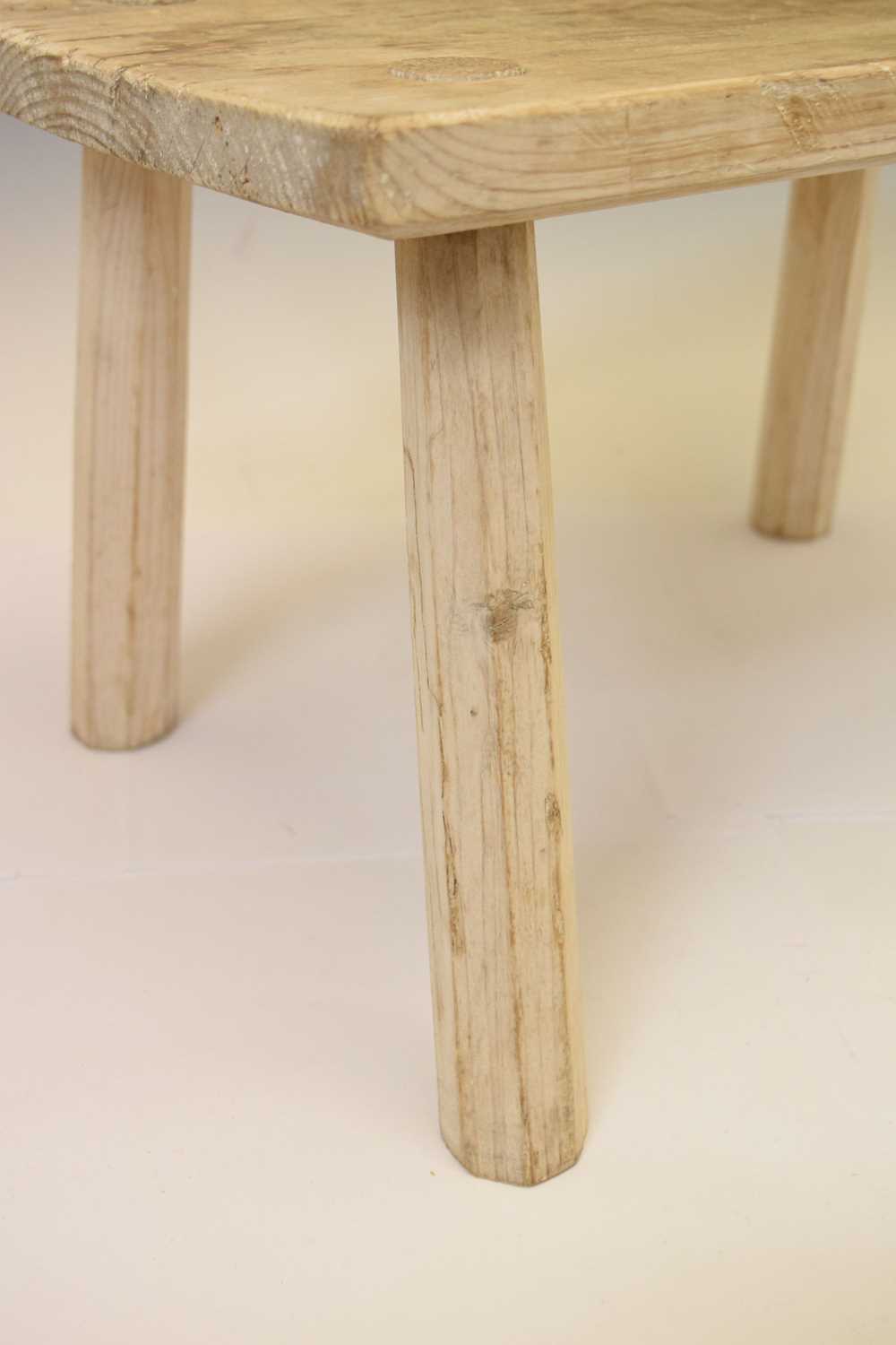 Rustic four-legged pine stool - Image 5 of 6