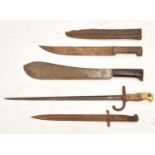 French Model 1874 Gras Epée bayonet and others
