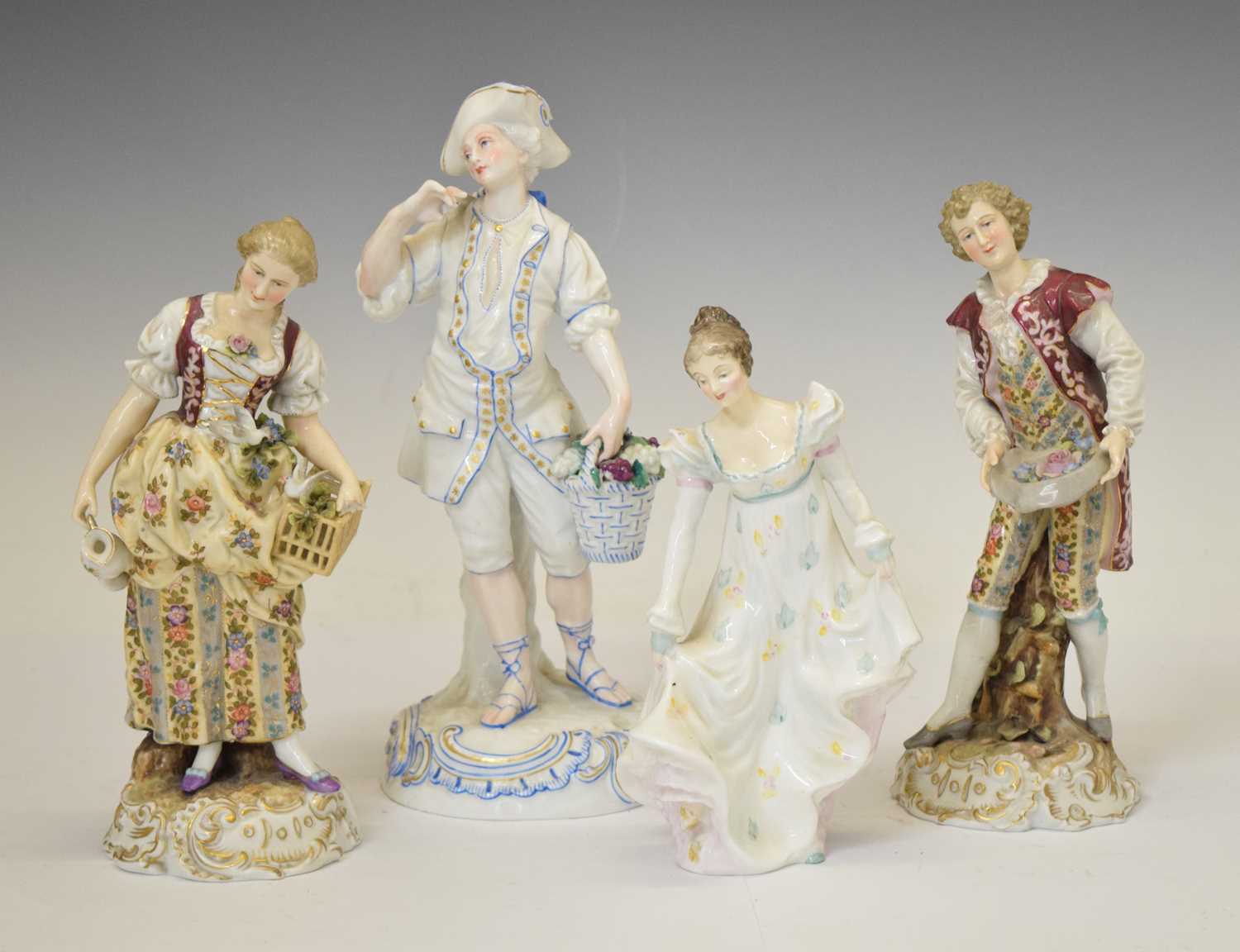 Collection of mostly 19th century Continental porcelain figures