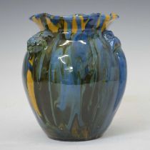 Clevedon Interest - Elton ware pottery vase